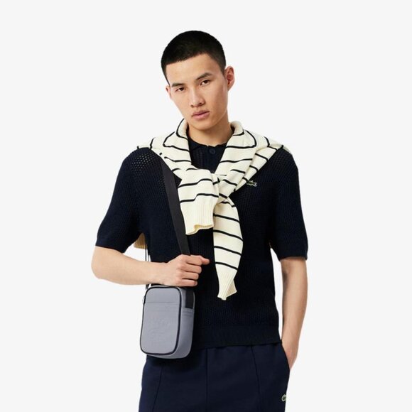 Lacoste Unisex Club 1930 Petit Piqué Effect Vertical Crossbody Bag - Picture 1 of 6